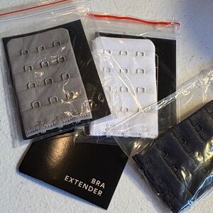 Soft Bra Extenders Set of 3 white, gray, & black by Underoutfit NEW